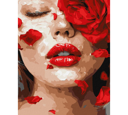 Картина за номерами - Пелюстки троянди ©art.solomiia