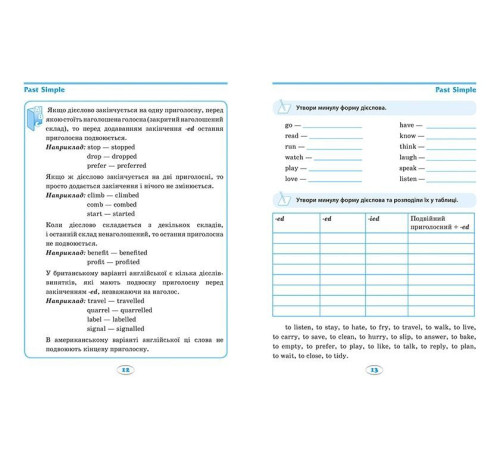 English початкова школа. Усі вправи з Past Simple