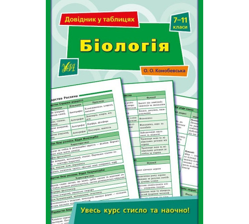 Довідник у таблицях. Біологія. 7-11 класи