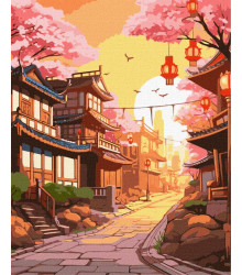 Картина за номерами - Японська вуличка ©art_selena_ua