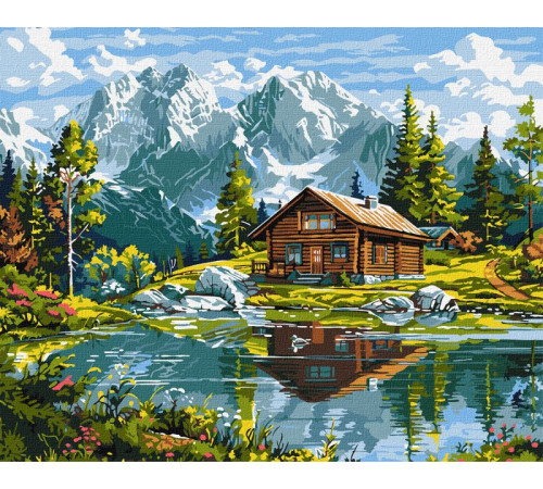 Пейзажі Картина за номерами - Затишний котедж ©art_selena_ua Пейзажі Картина за номерами - Затишний котедж ©art_selena_ua