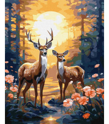 Картина за номерами - Граціозні олені ©art_selena_ua