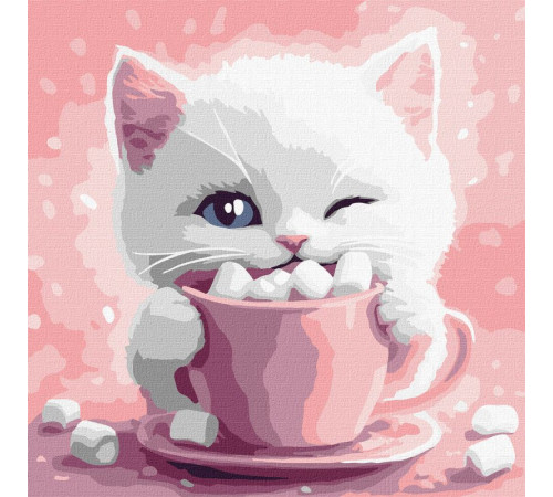 Тварини, птахи, риби Картина за номерами - Какао для котика (картина № 3) ©art_selena_ua Тварини, птахи, риби Картина за номерами - Какао для котика (картина № 3) ©art_selena_ua