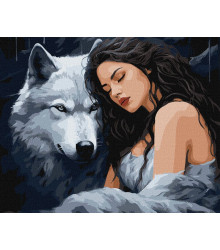 Картина за номерами - Під захистом вовка ©art_selena_ua
