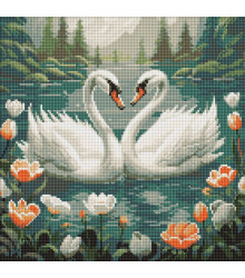 Алмазна мозаїка - Лебедина вірність ©art_selena_ua