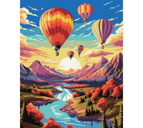 Пейзажі Картина за номерами - Політ на повітряній кулі ©art_selena_ua Пейзажі Картина за номерами - Політ на повітряній кулі ©art_selena_ua
