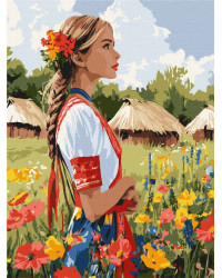 Картина за номерами - Гарна українка ©art_selena_ua