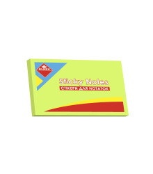 Папір клейкий. 76*50мм. 100арк.. кол. неон зел.. арт. KL21517. KLERK