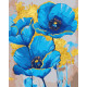 Картина за номерами "Блакитні маки", 40*50см, поталь