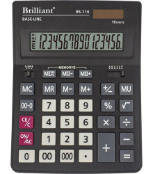 Калькулятор Brilliant BS-116 настол.16-разр.2пам.204*155*37мм