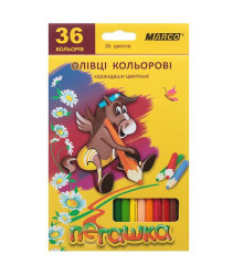Олівці кольорові Пегашка 1010-36СВ 36кол(4/80)
