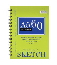 Скетчбук 210х148см/60арк 
