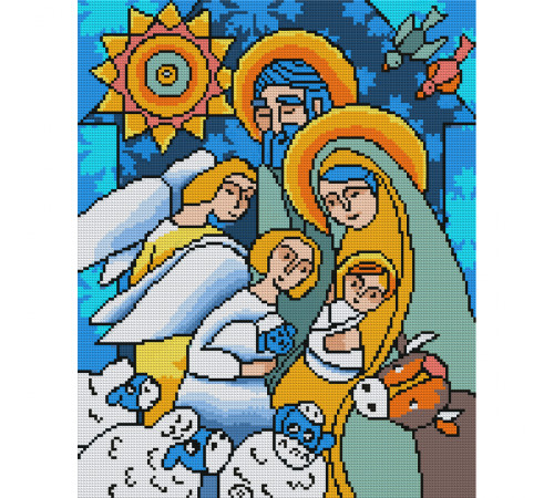 Алмазна мозаїка Алмазна мозаїка SANTI "Різдво", 40*50см на підрамнику