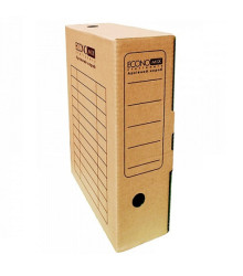 Папка-короб архів. Economix E32701-14 80мм 338х257мм картон, біла (1 20)