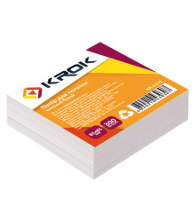 Папір для нотаток Krok білий клеєн. 85*85мм 300арк. 55г м2 KR-1112 (1 48)