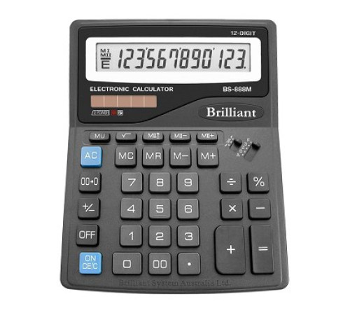 Калькулятори Калькулятор Brilliant BS-888M настол.12-розр,2 пам.205*158 Калькулятори Калькулятор Brilliant BS-888M настол.12-розр,2 пам.205*158