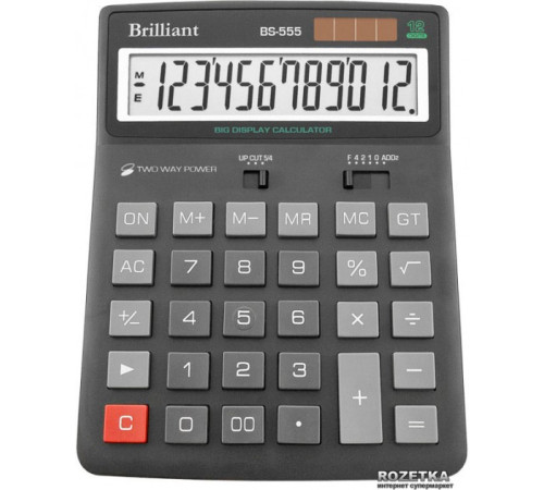 Калькулятори Калькулятор Brilliant BS-555 наст.12-разр,1 пам.155*205 Калькулятори Калькулятор Brilliant BS-555 наст.12-разр,1 пам.155*205