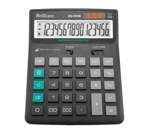 Калькулятори Калькулятор Brilliant BS-999B настол.16-розр,1 пам.155*205 Калькулятори Калькулятор Brilliant BS-999B настол.16-розр,1 пам.155*205