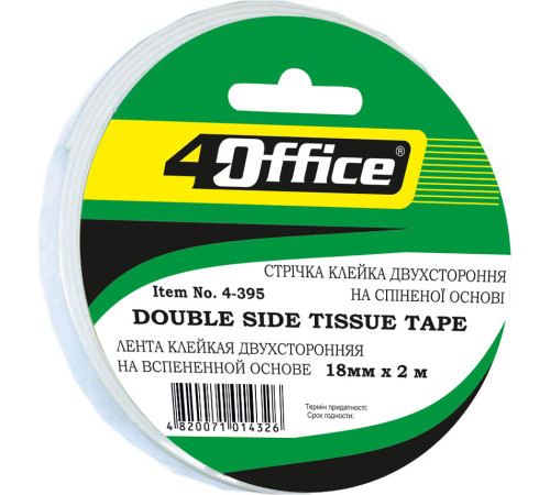 Скотч Стрічка клейка 4OFFICE 4-394 12*2 м. ПОРИСТИЙ (1/144) Скотч Стрічка клейка 4OFFICE 4-394 12*2 м. ПОРИСТИЙ (1/144)