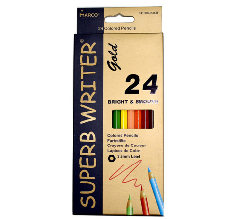 Олівці Олівці кольорові Superb writer Gold Е4100G-24CB 24кол. (1 6 120) Олівці Олівці кольорові Superb writer Gold Е4100G-24CB 24кол. (1 6 120)