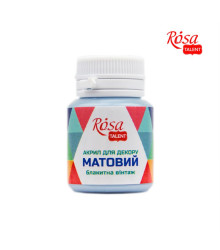 АКРИЛ д декору 20048 Блакитна вінтаж матовий, 20мл, Rosa Talent (1 140)