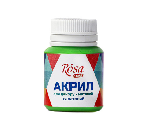 Акрил Акрил АКРИЛ д декору 20037 Салатовий, матовий, 20мл, Rosa Start(1 140)