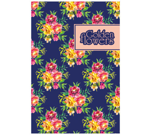 Блокноти Блокнот TM Profiplan Golden Flowers dark blue, A6 Блокноти Блокнот TM Profiplan Golden Flowers dark blue, A6