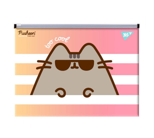 Папка Папка-конверт YES B5 на блискавці "Pusheen" Папка Папка-конверт YES B5 на блискавці "Pusheen"