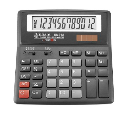 Калькулятори Калькулятор Brilliant BS-312 наст.12-разр,1 пам.155*155