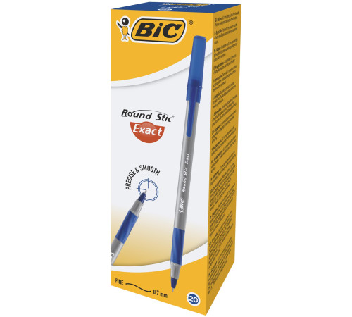 Кулькові Ручка кульк.BIC Раунд Стік екз синя 1шт Кулькові Ручка кульк.BIC Раунд Стік екз синя 1шт