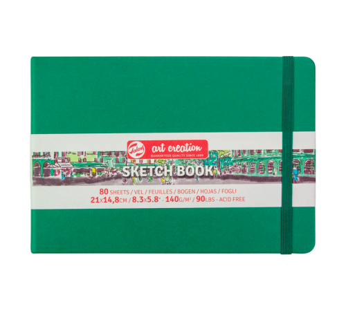Зошити Зошит для ЕСКІЗІВ Talens Art Creation /128/ 140г/м2, 21х14,8см, 80л, Forest Green, Royal Talens (1/6 Зошити Зошит для ЕСКІЗІВ Talens Art Creation /128/ 140г/м2, 21х14,8см, 80л, Forest Green, Royal Talens (1/6