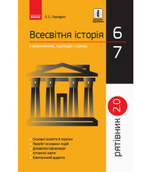 Рятівник 2.0 Всесвітня історія у визначеннях, таблицях і схемах 6 - 7 класи (Укр) Ранок Г109054У (9786170959485) (347425)
